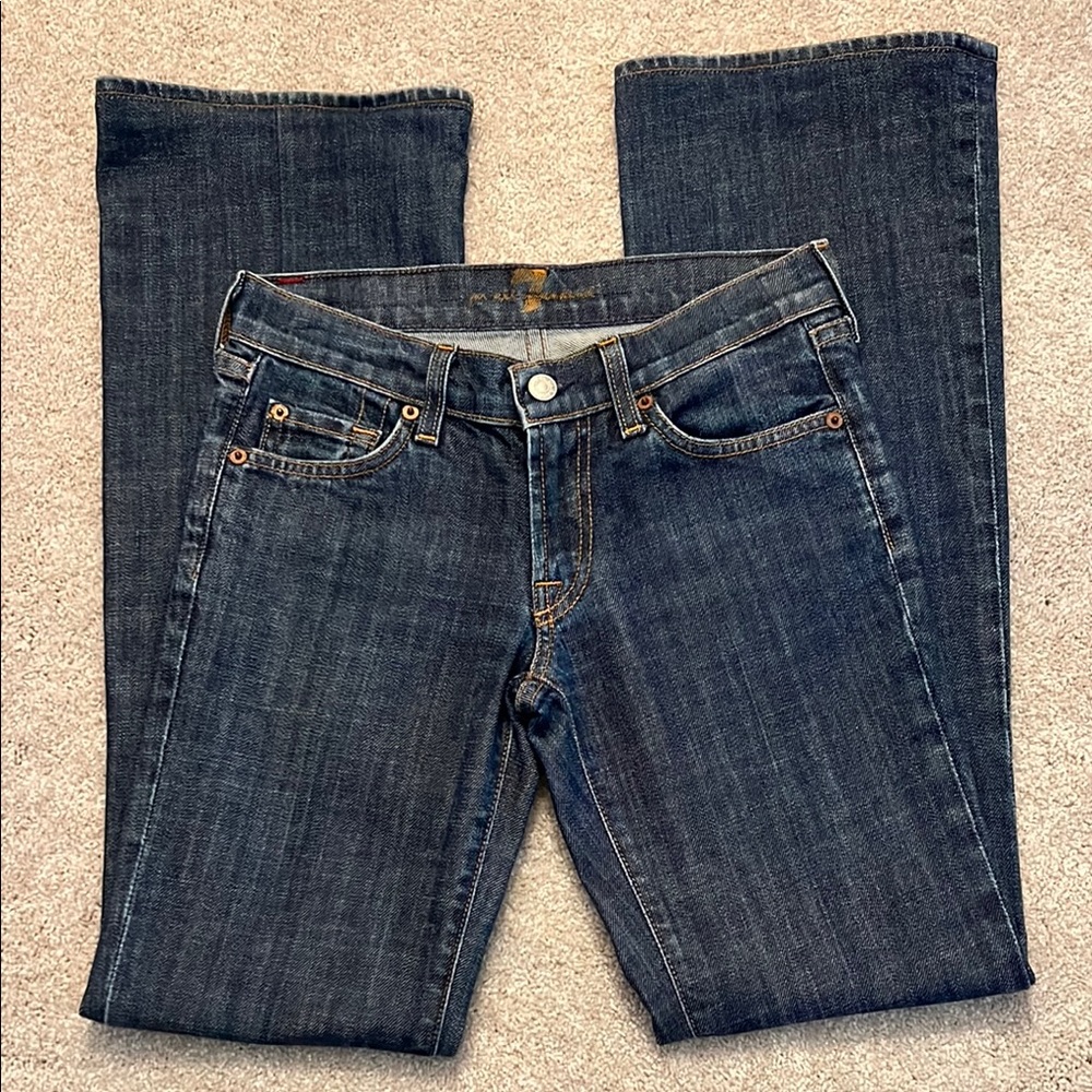7 for all mankind denim bootcut jeans 25
